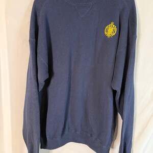 Vintage 90s United States Naval Academy USNA Embroidered Crest Sweatshirt